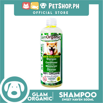 Glam Organic 4 in 1 Bath Solution 100% Organic 500ml (Sweet Heaven) Dog Grooming