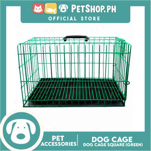 Dog Cage Small Square Green
