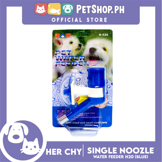 Her Chy Single Nozzle Pet Water Feeder Blue H520