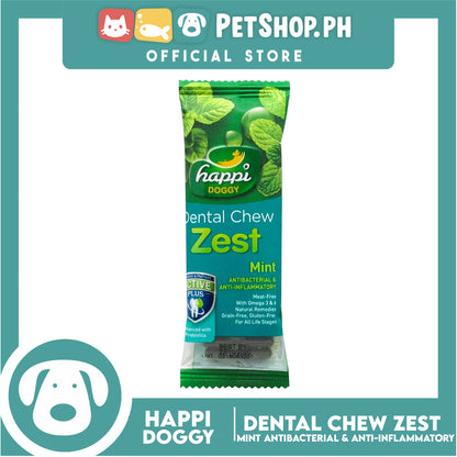 Happi Doggy Dental Chew Zest 1pc. 30g (Mint) Dog Treats