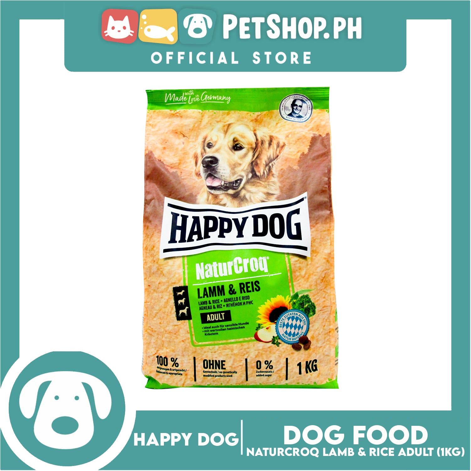 Happy Dog NatureCroq Lamb Rice 1kg Petshop.PH