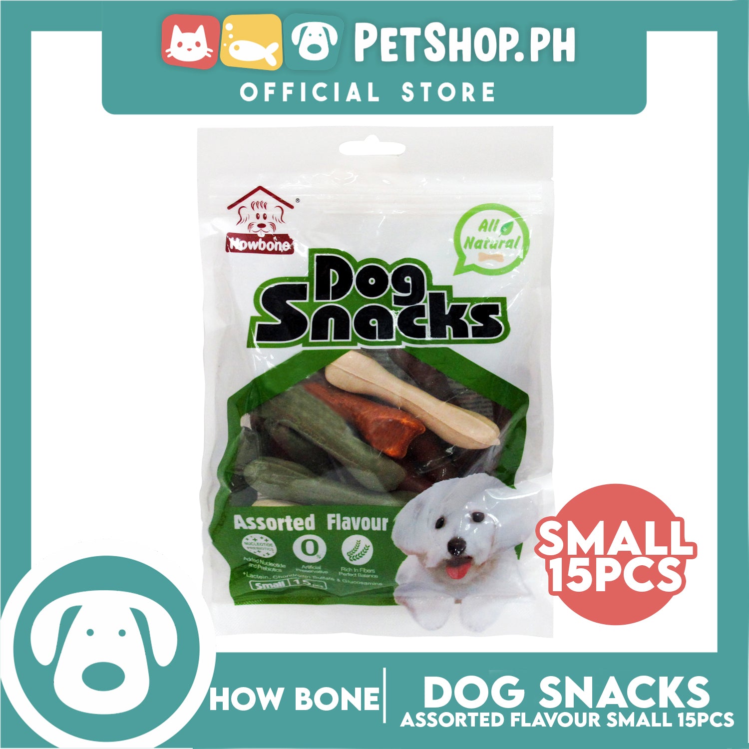 Howbone All Natural Dog Snacks Mix Assorted Flavor 15pcs Petshop.PH