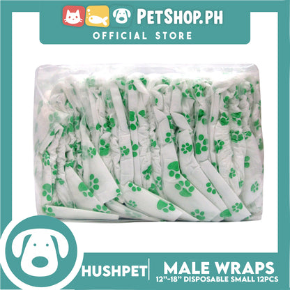 Hushpet Male Wrap Disposable Dog Diaper 12pcs. (Small)