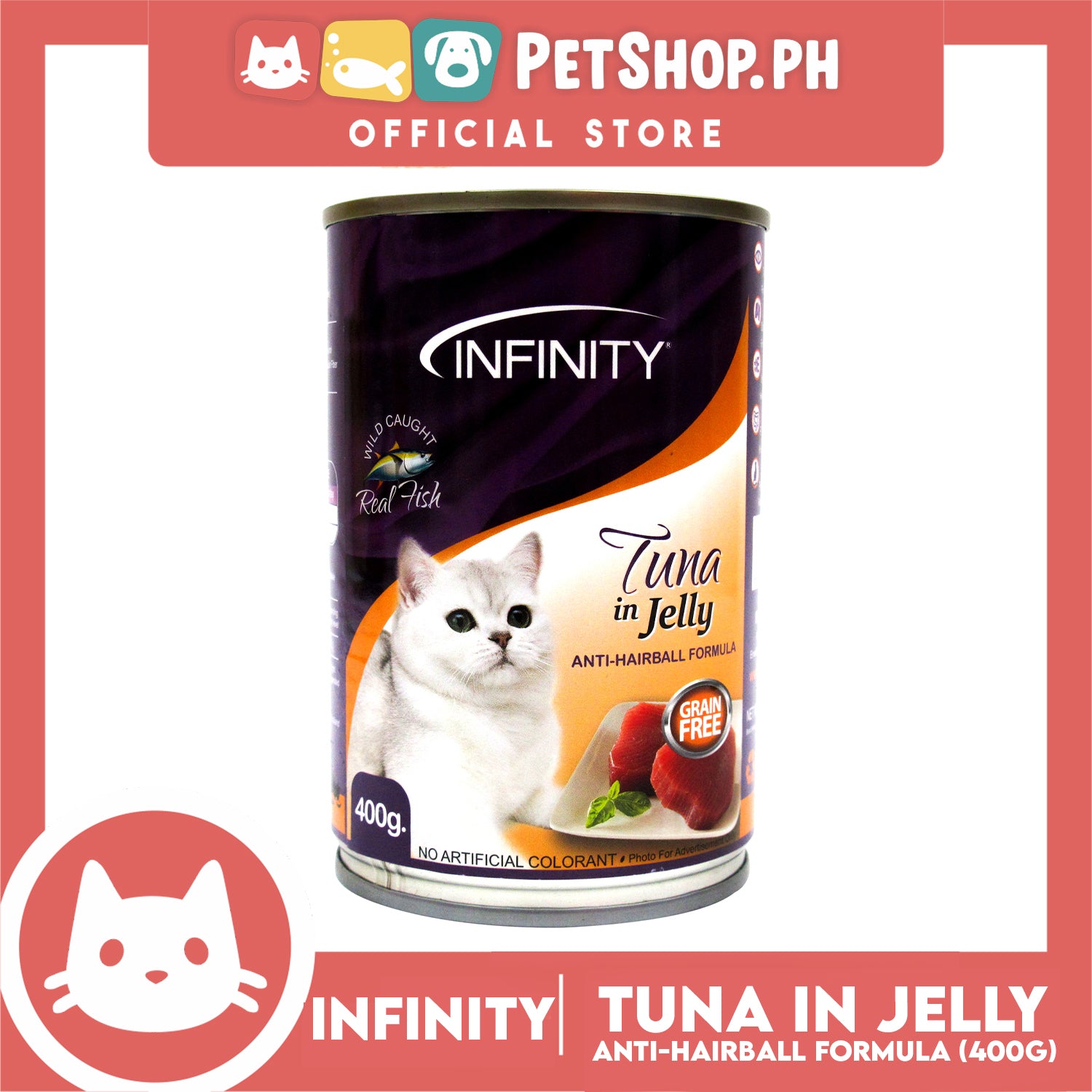 Infinity Tuna In Jelly Grain Free 400g Canned Wet Food Anti