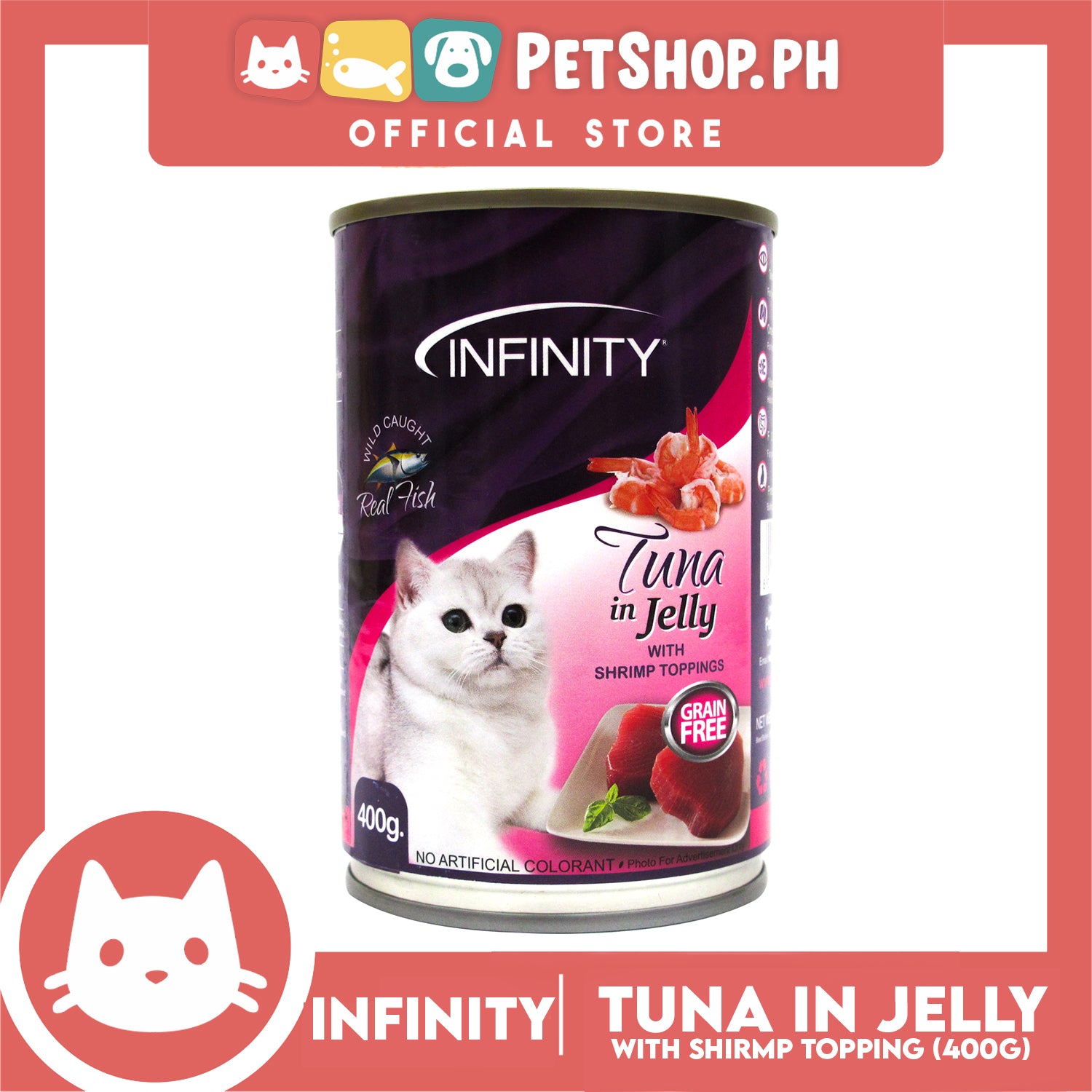 Infinity Tuna In Jelly Canned Grain Free 400g Canned Wet Food