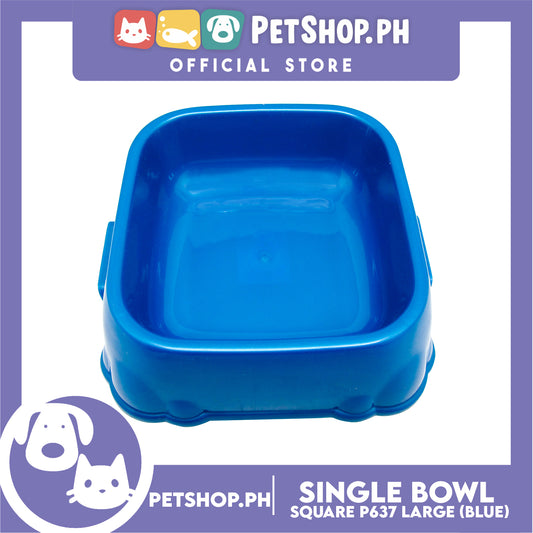 P637 Square Single Bowl Large Blue