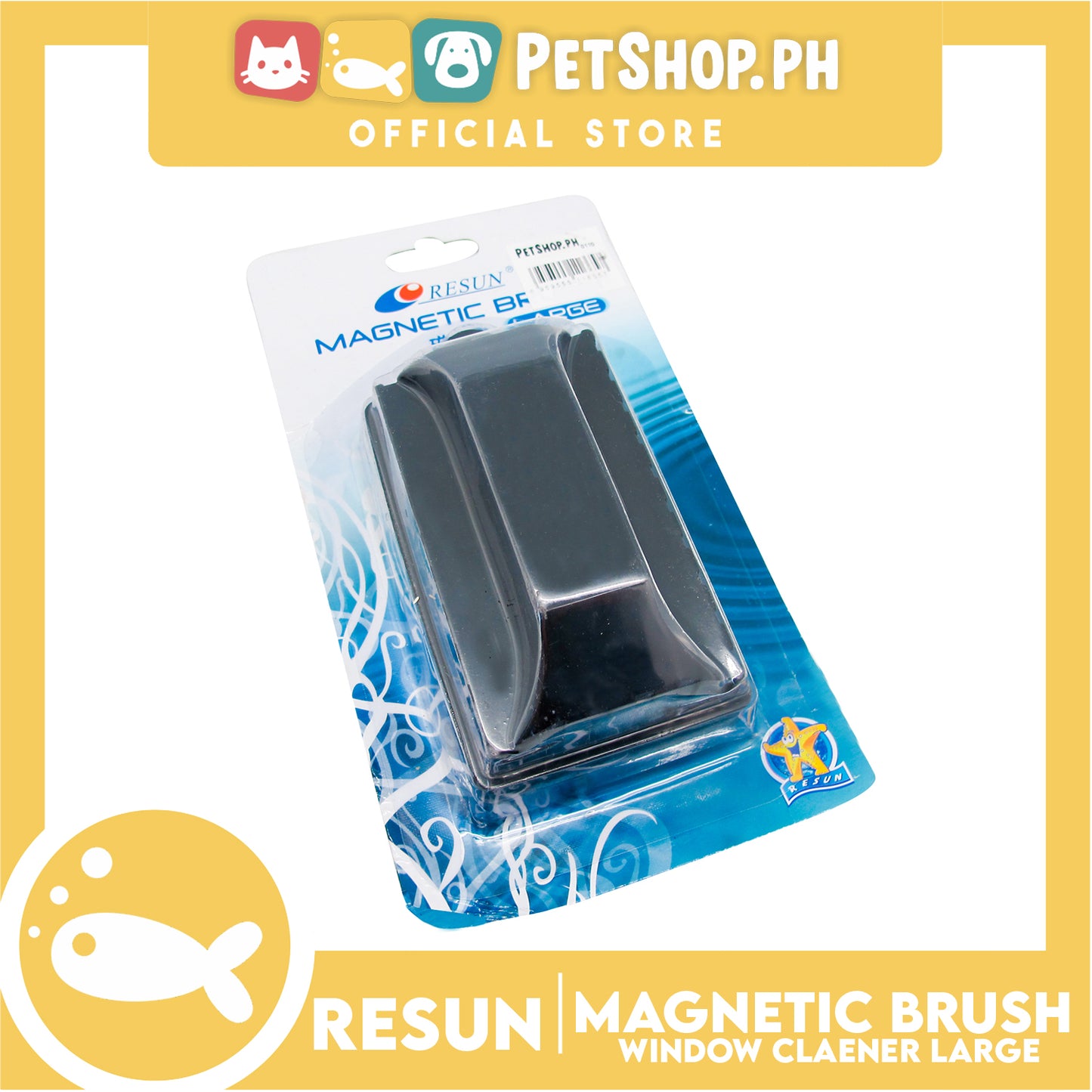 Resun Magnetic Cleaner Aquarium Fish Tank Glass Cleaner (Large)