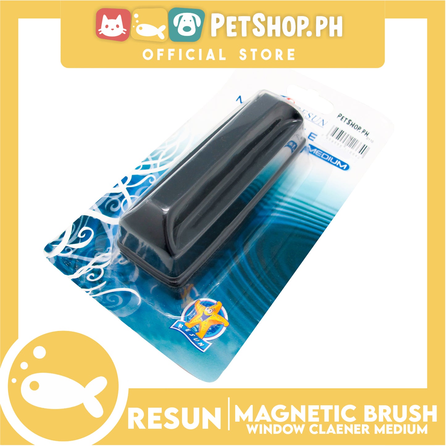 Resun Magnetic Cleaner Aquarium Fish Tank Glass Cleaner (Medium)