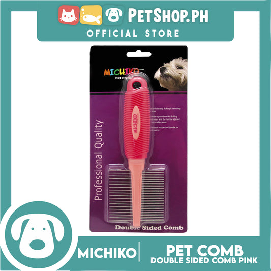 Michiko Double Sided Pet Comb (Pink)