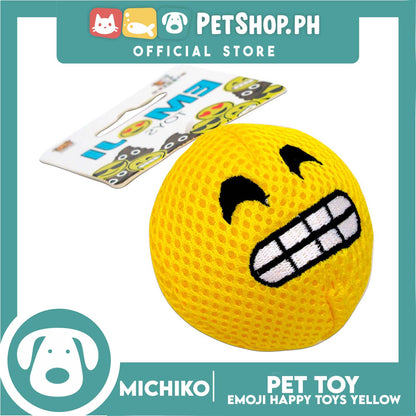 Michiko Emoji Toy Squeaky (Happy) Dog Pet Toy