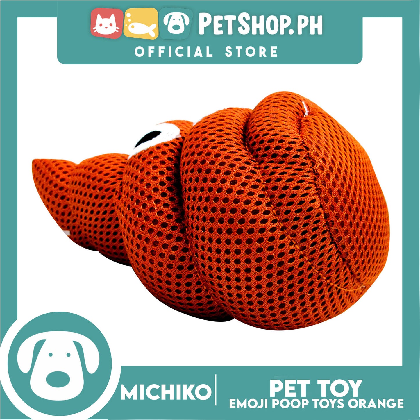 Michiko Emoji Toy Squeaky (Poop) Dog Pet Toy