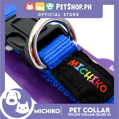 Michiko Nylon Collar Blue (Extra Large) Pet Collar