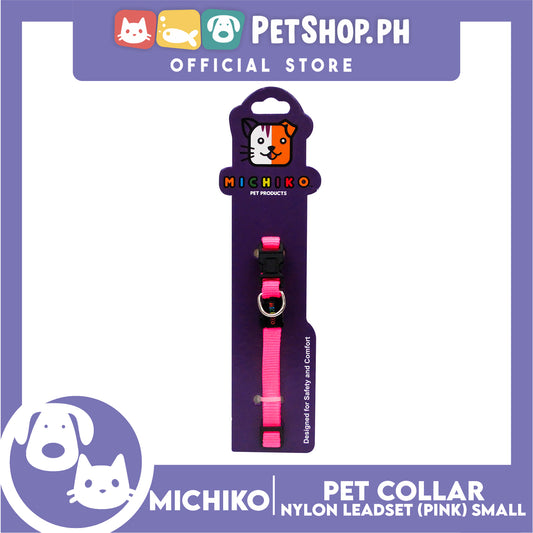 Michiko Nylon Collar Pink (Small) Pet Collar