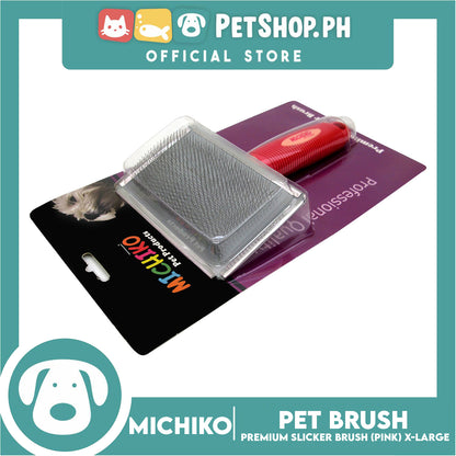 Michiko Premium Slicker Brush Pink Color (Extra Large) Pet Brush, Pet Grooming