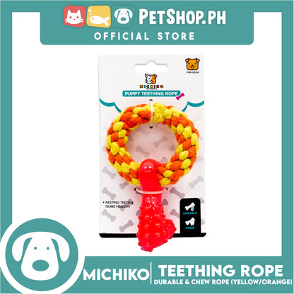 Michiko Puppy Teething Rope Orange