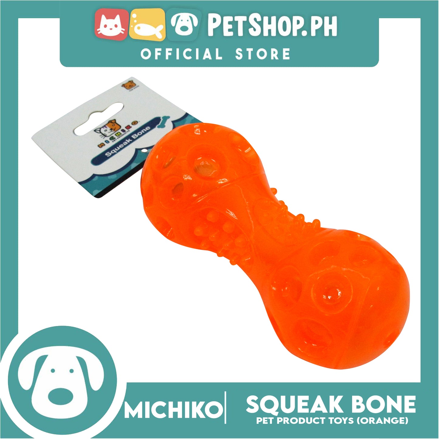 Michiko Large Squeak Bone Orange