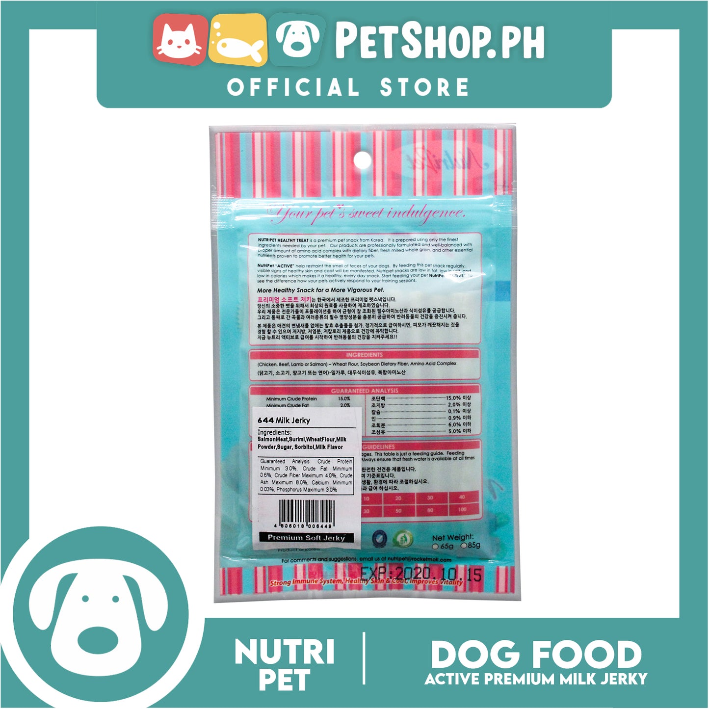 Nutripet Milk Jerky-(644) 80g