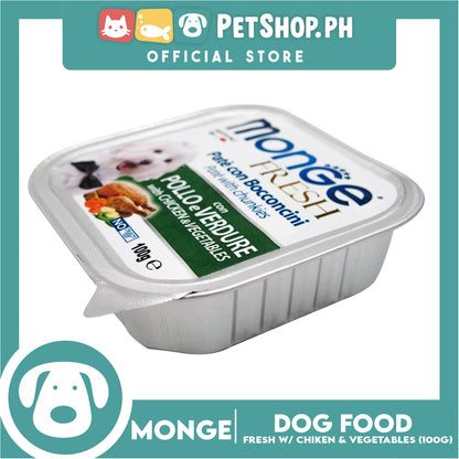 Monge Fresh Pate And Chunkies 100g (Chicken And Vegetable) Dog Wet Food