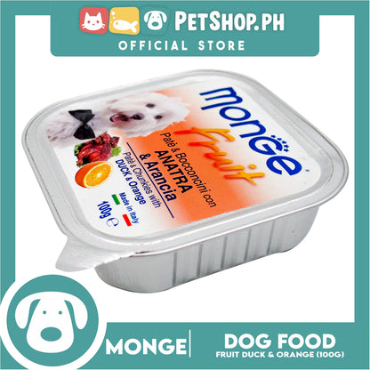 Monge Fruit Pate And Chunkies 100g (Duck And Orange) Dog Wet Food