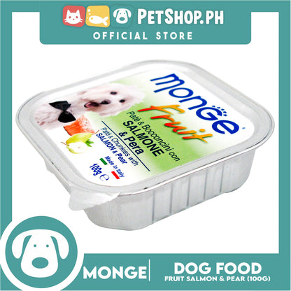 Monge Fruit Pate And Chunkies 100g (Salmon And Pear) Dog Wet Food