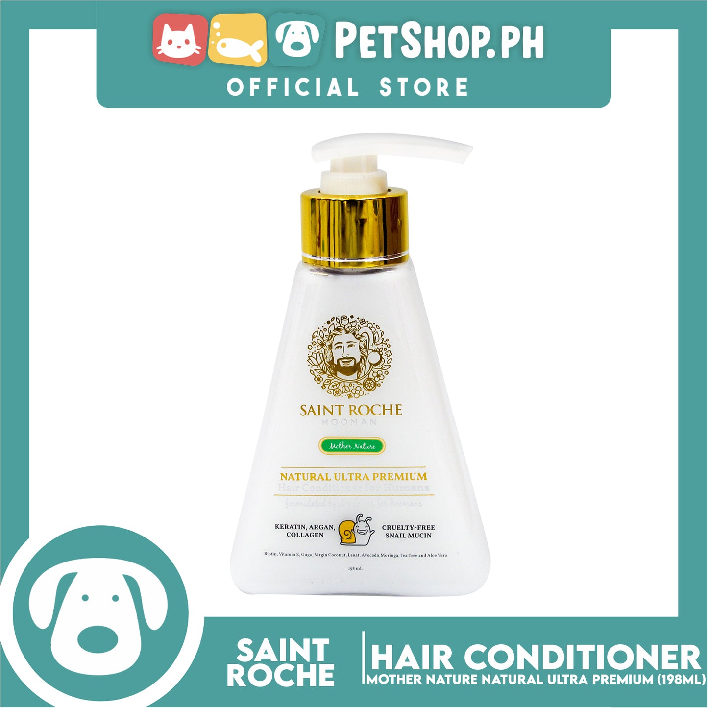 Saint Roche Hooman Conditioner Mother Nature 198ml Skin and Coat for Your Dogs