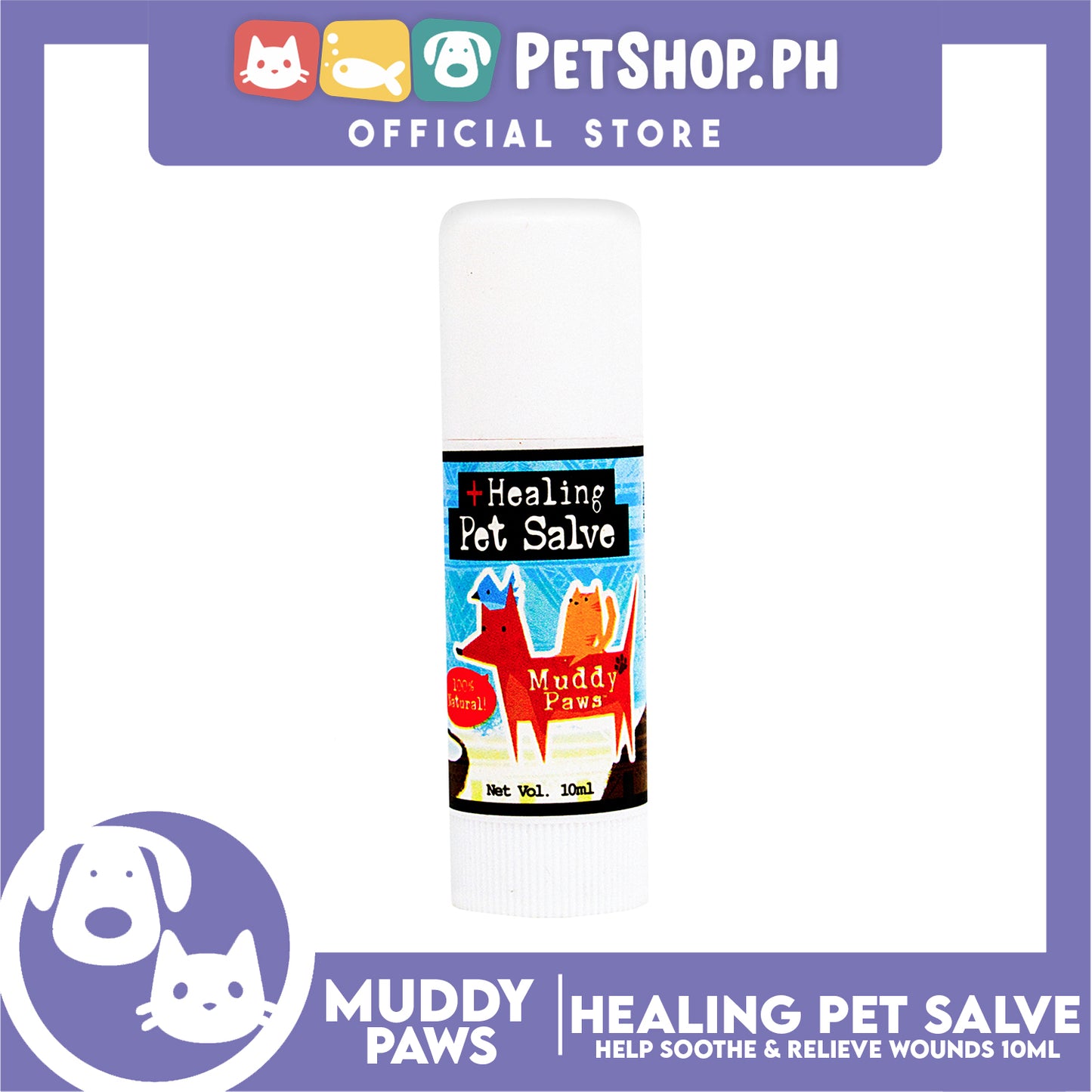 Muddy Paws Healing Pet Salve 10ml Pets Body Care