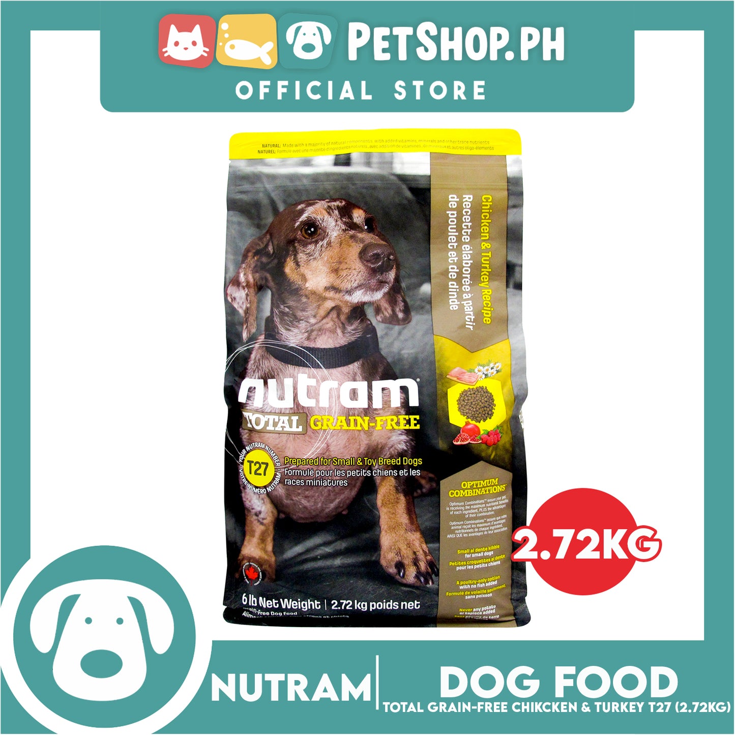 Nutram T27 Total Grain-Free Chicken & Turkey Dog Food