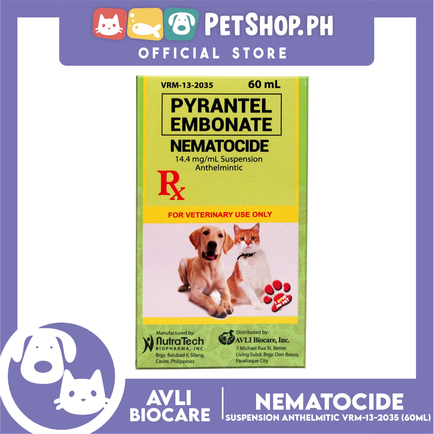 Nematocide Suspension Anthelmintic VRM-13-2035 60ml