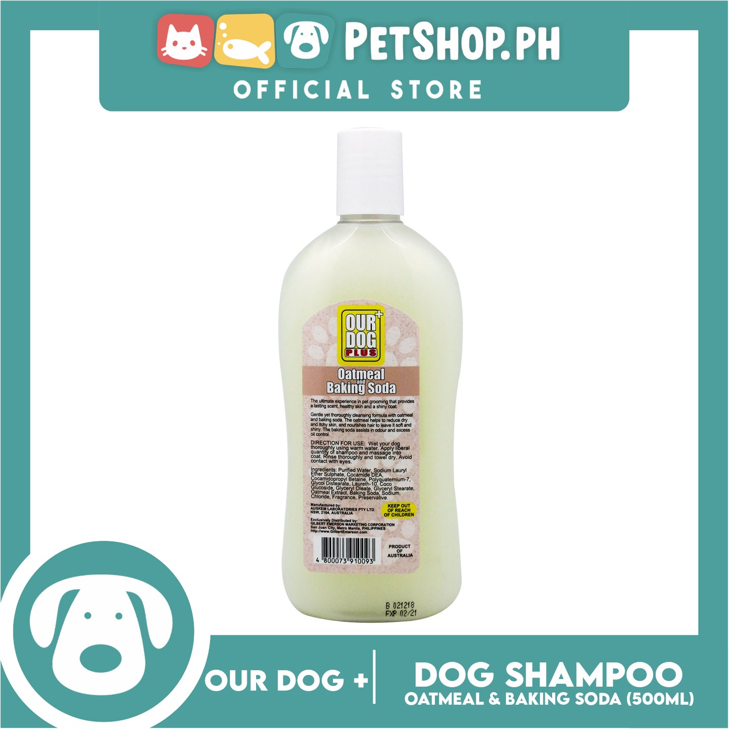 Our Dog Plus Oatmeal and Baking Soda Shampoo