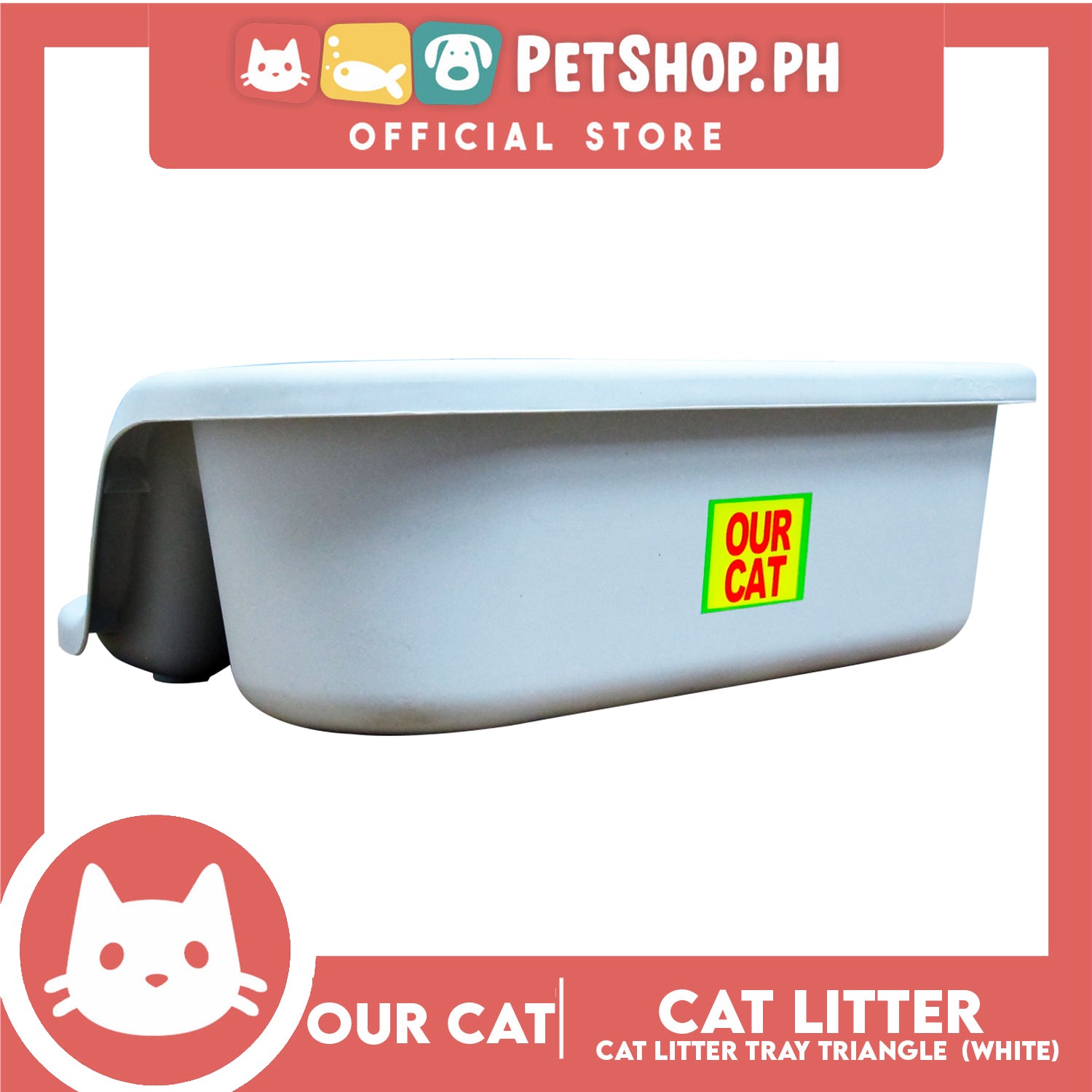 Triangle cat best sale litter box