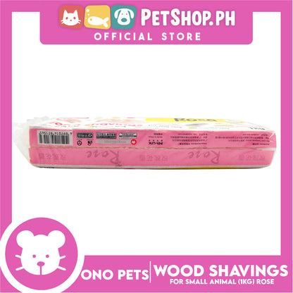 Ono Pets Wood Shavings Rose 1kg