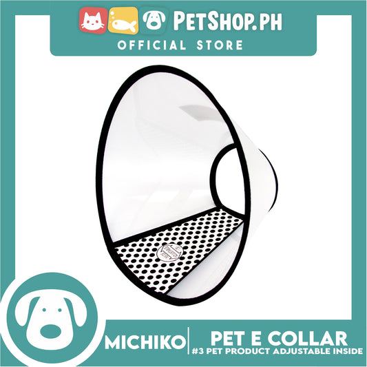 Michiko Pet E. Collar #3 Anti-Lick Anti-Bite Protection Cover Neck Cone For Cats And Dogs