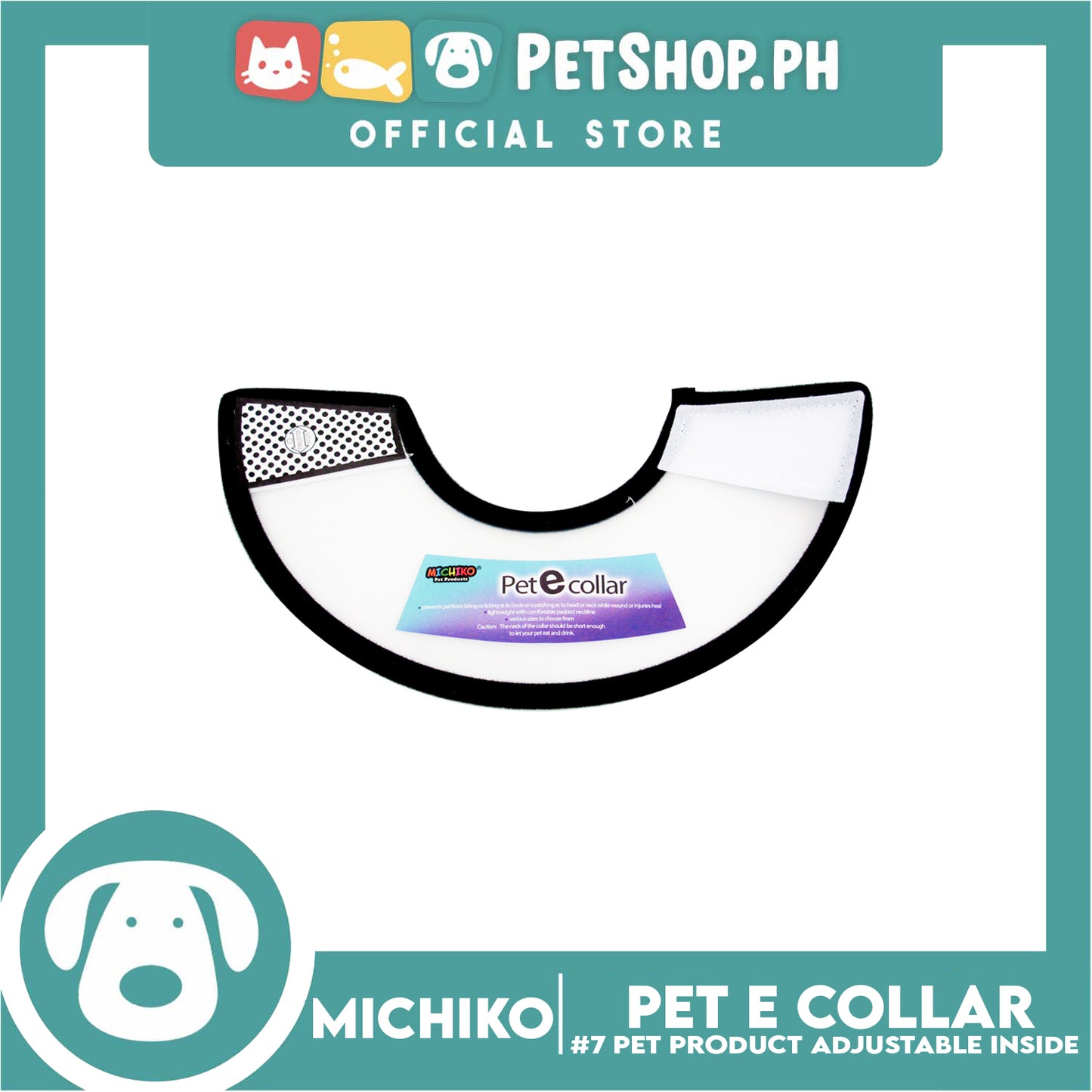 Michiko Pet E Collar (5-7cm) #7 Anti-Lick Anti-Bite Protection Cover Neck Cone