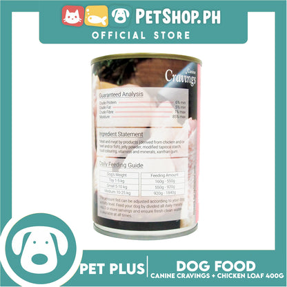 Pet Plus Canine Cravings 400g (Chicken Loaf) Dog Canned Food