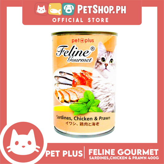 Pet Plus Feline Gourmet 400g (Sardines, Chicken And Prawn Flavor) Canned Cat Food