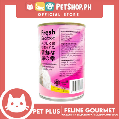 Pet Plus Feline Gourmet 400g (Ocean Fish Selection With Squid And Prawn Flavor) Canned Cat Food