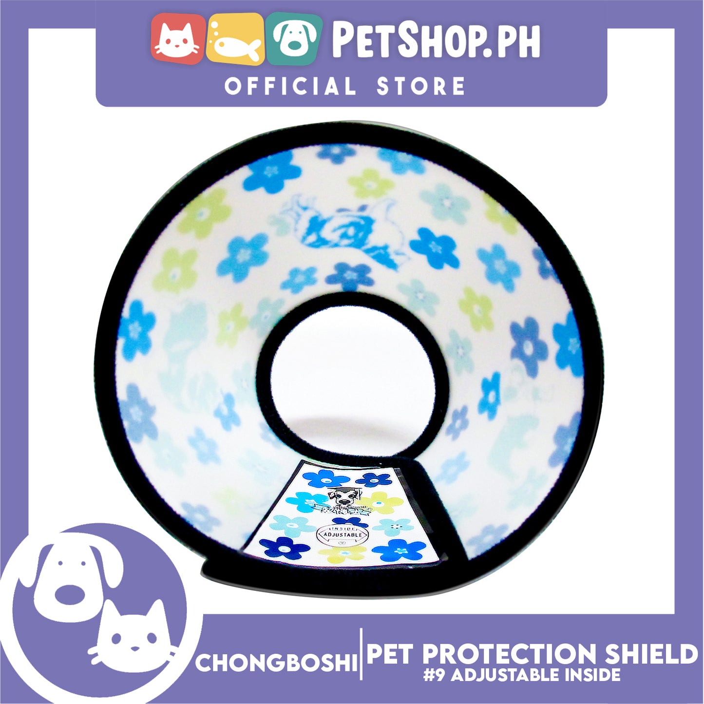 Chongboshi Pet Protection Shield #9 Anti-Lick Anti-Bite Protection Cover Neck Cone