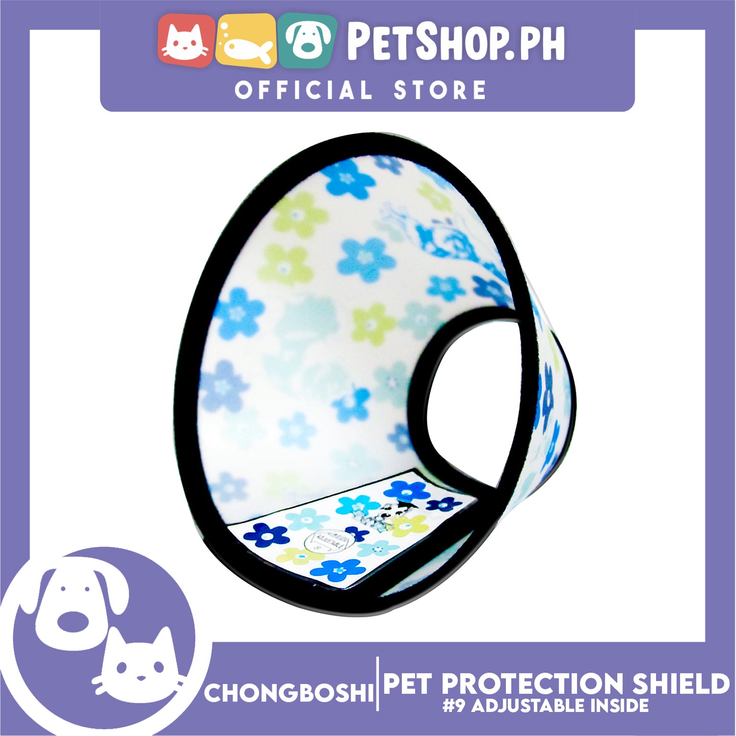 Chongboshi Pet Protection Shield #9 Anti-Lick Anti-Bite Protection Cover Neck Cone