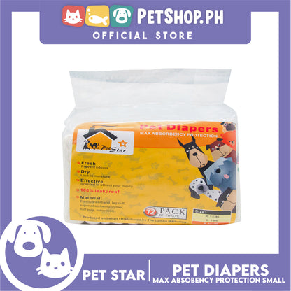 Pet Star Diapers 12 Pack Small
