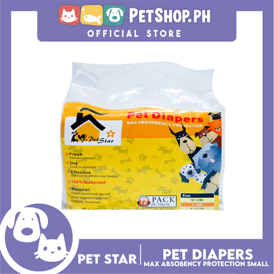 Pet Star Diapers 12 Pack Small