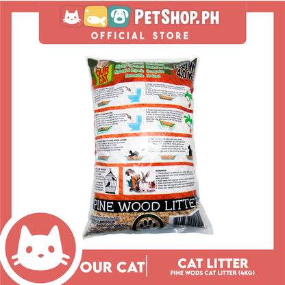 Our Cat Organic Cat Litter Pinewood Scent 4kg