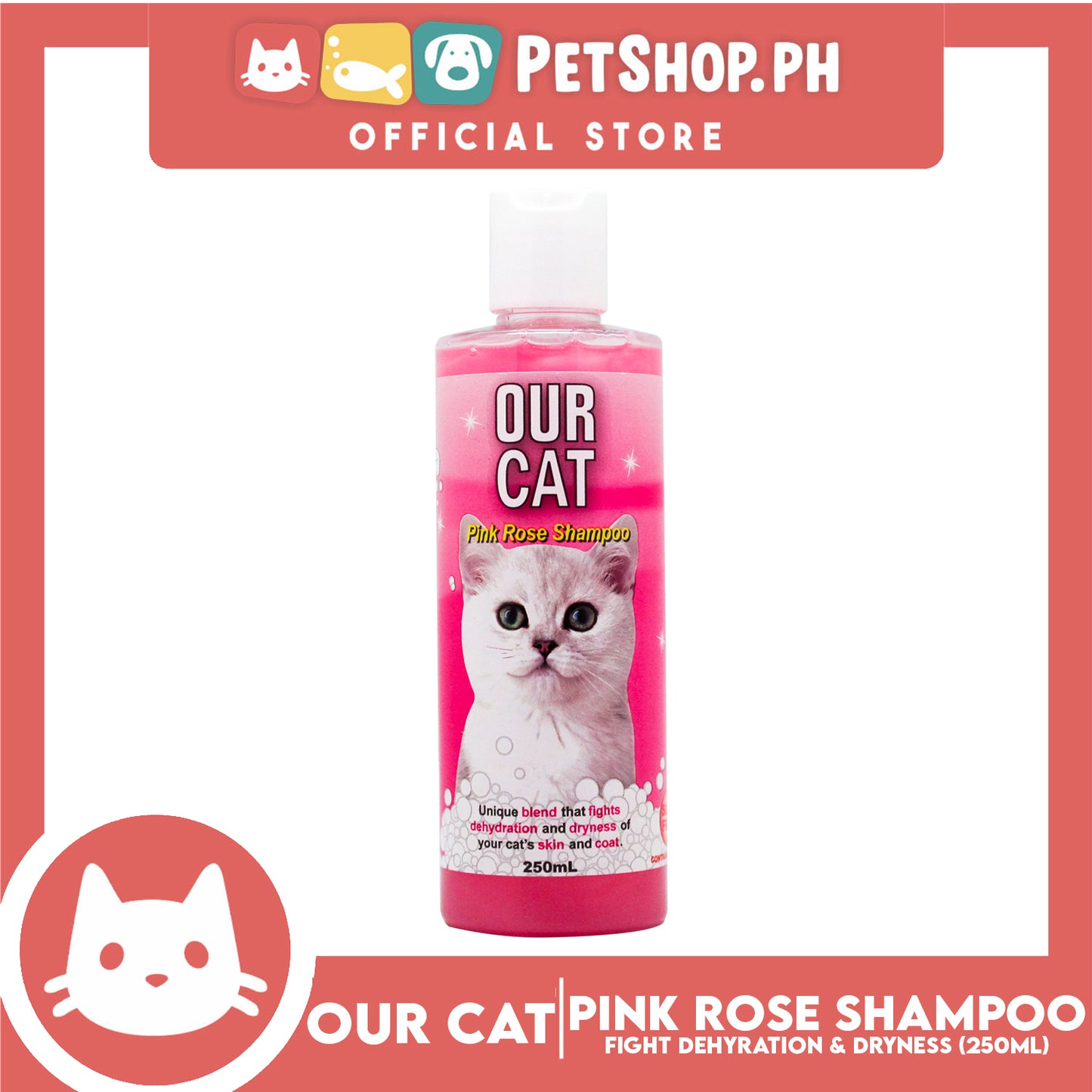 Our Cat Pink Rose Shampoo 250mL