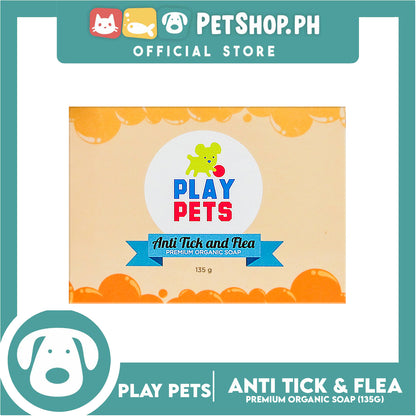Play Pets Premium Organic Soap 135g (Anti-Tick and Flea) Dog Soap