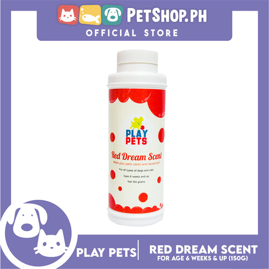 Play Pets Dry Shampoo 150g (Red Dream Scent) For All Types Of Dogs And Cats