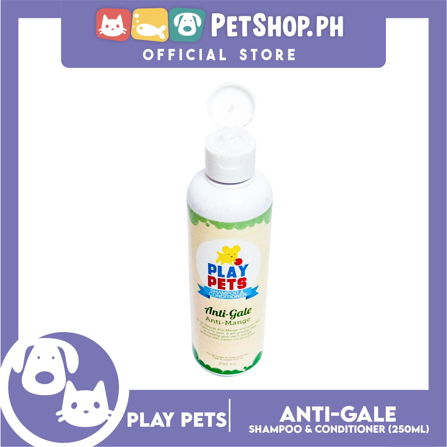 Play Pets Shampoo Anti-Mange 250mL