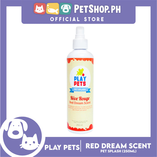 Play Pets, Pet Splash (Red Dream Scent) Pet Cologne 250ml For All Types Of Dogs And Cats