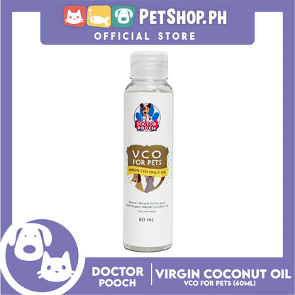 Play Pets Doctor Pooch VCO for Pets Virgin Coconut Oil 60ml Pet Food Supplement