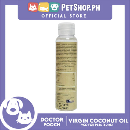 Play Pets Doctor Pooch VCO for Pets Virgin Coconut Oil 60ml Pet Food Supplement