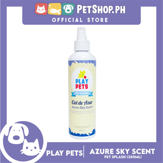 Play Pets, Pet Splash (Azure Sky Scent) Pet Cologne 250ml For All Types Of Dogs And Cats