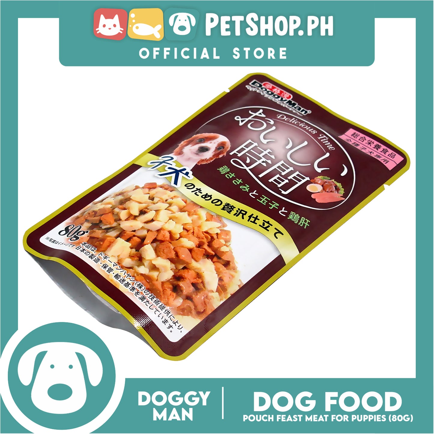 Doggyman Delicious Time Pouch Feast Meat Food For Puppy 80g Z0083 Puppy Pouch Food, Puppy Wet Food